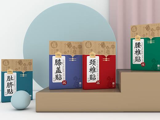 艾草颈椎、腰椎、肚脐、膝盖、保健品包装、中草药包装