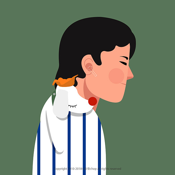 侧脸|插画|创作习作|排骨chop_原创作品-站酷zcool