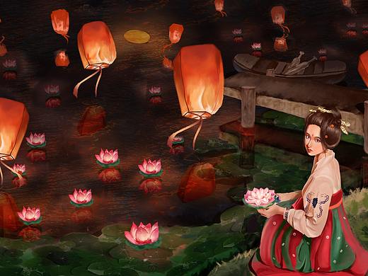 花灯（个人主页-ZNTYxNDk2MjA=） - 创作习作 - 站酷设计师暮山烟原创素材 - 站酷ZCOOL
