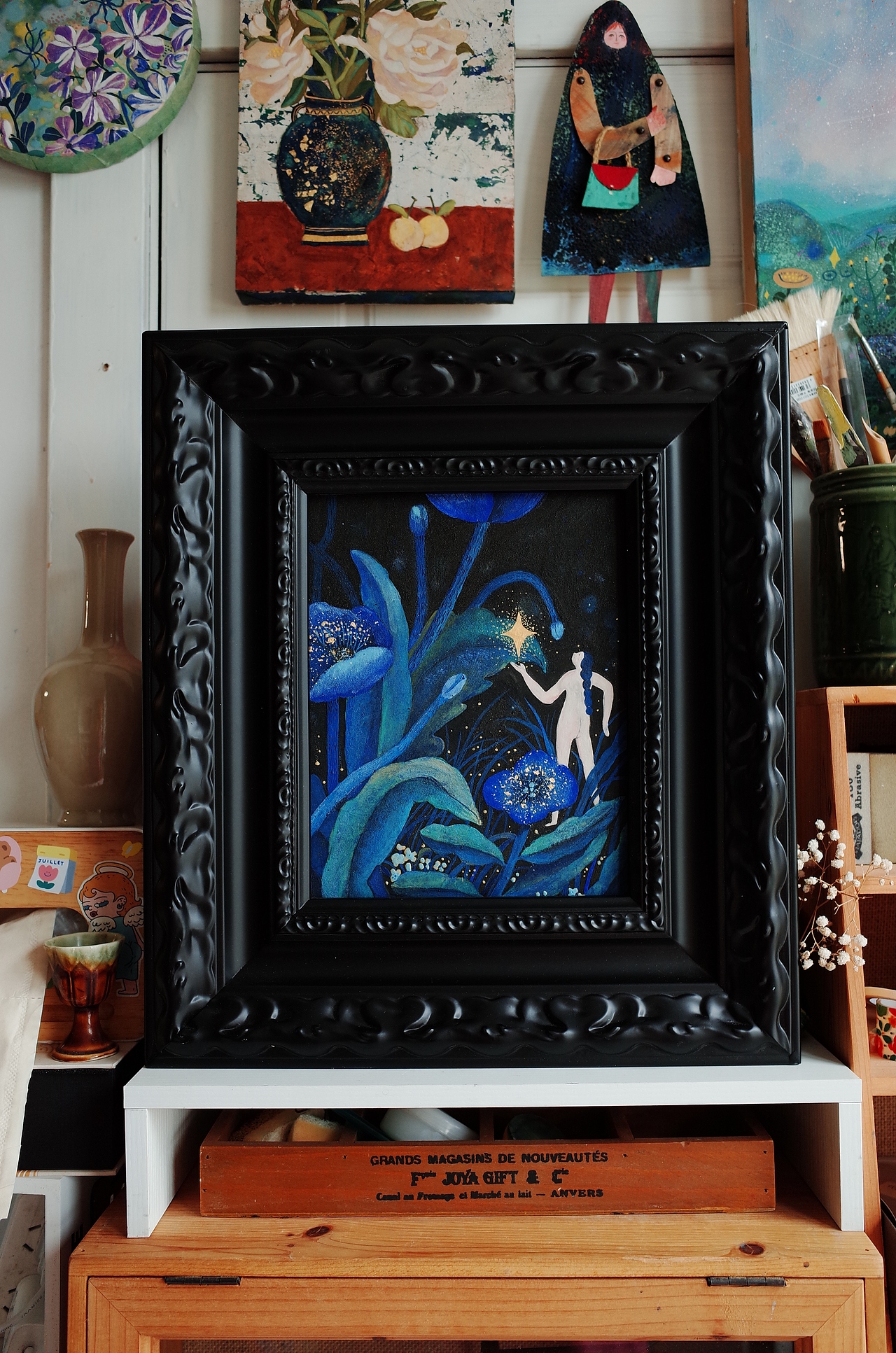 岩彩61《夜里掉落的星》 