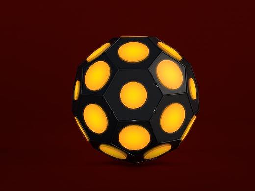 趣味发光球C4D