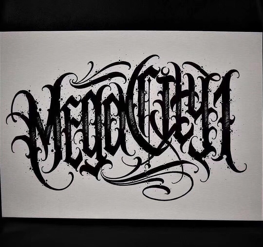 西海岸花体字来一波手稿赏析.纹身不仅是图案可以定制