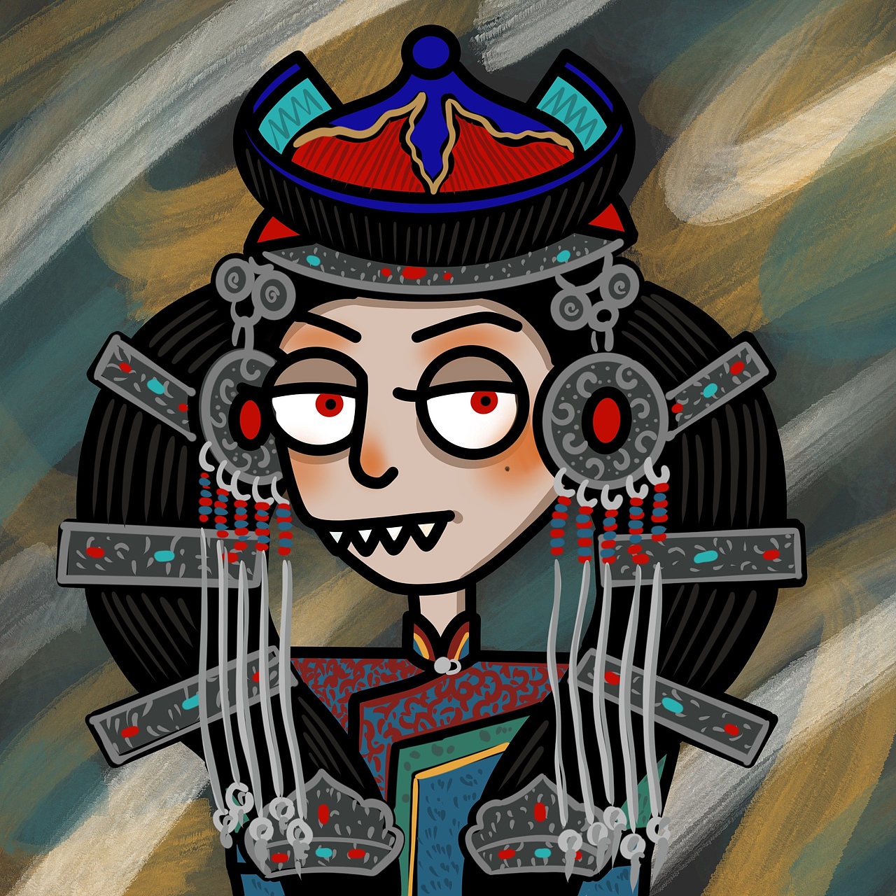 《红眼病百人斩斩斩》（图ZMjcxOTE1MDg4） - 艺术插画 - 站酷设计师毛毛毛毛密密麻麻原创素材 - 站酷ZCOOL