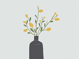 一日一画竹编与花集合