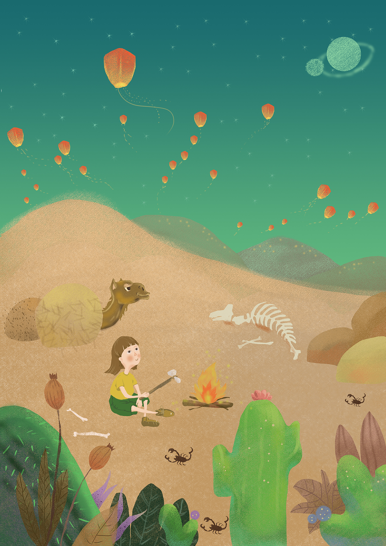 身处自然系列插画（图ZMTE1MjMxMTI4） - 儿童插画 - 站酷设计师Z00004673原创素材 - 站酷ZCOOL