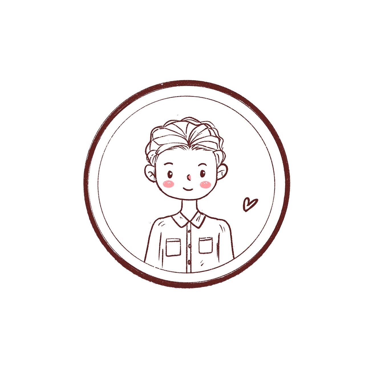 简笔画男生头像（图ZMjMzMzE0NDI4） - 创作习作 - 站酷设计师花栀子吖原创素材 - 站酷ZCOOL