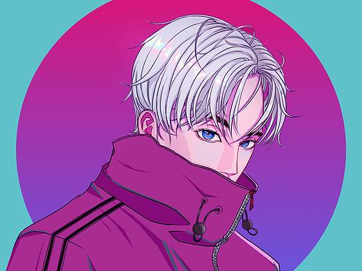 男頭像（個人主頁-ZNTc0NzM2MDA=） - 藝術(shù)插畫 - 站酷設(shè)計師冰嶼子原創(chuàng)素材 - 站酷ZCOOL