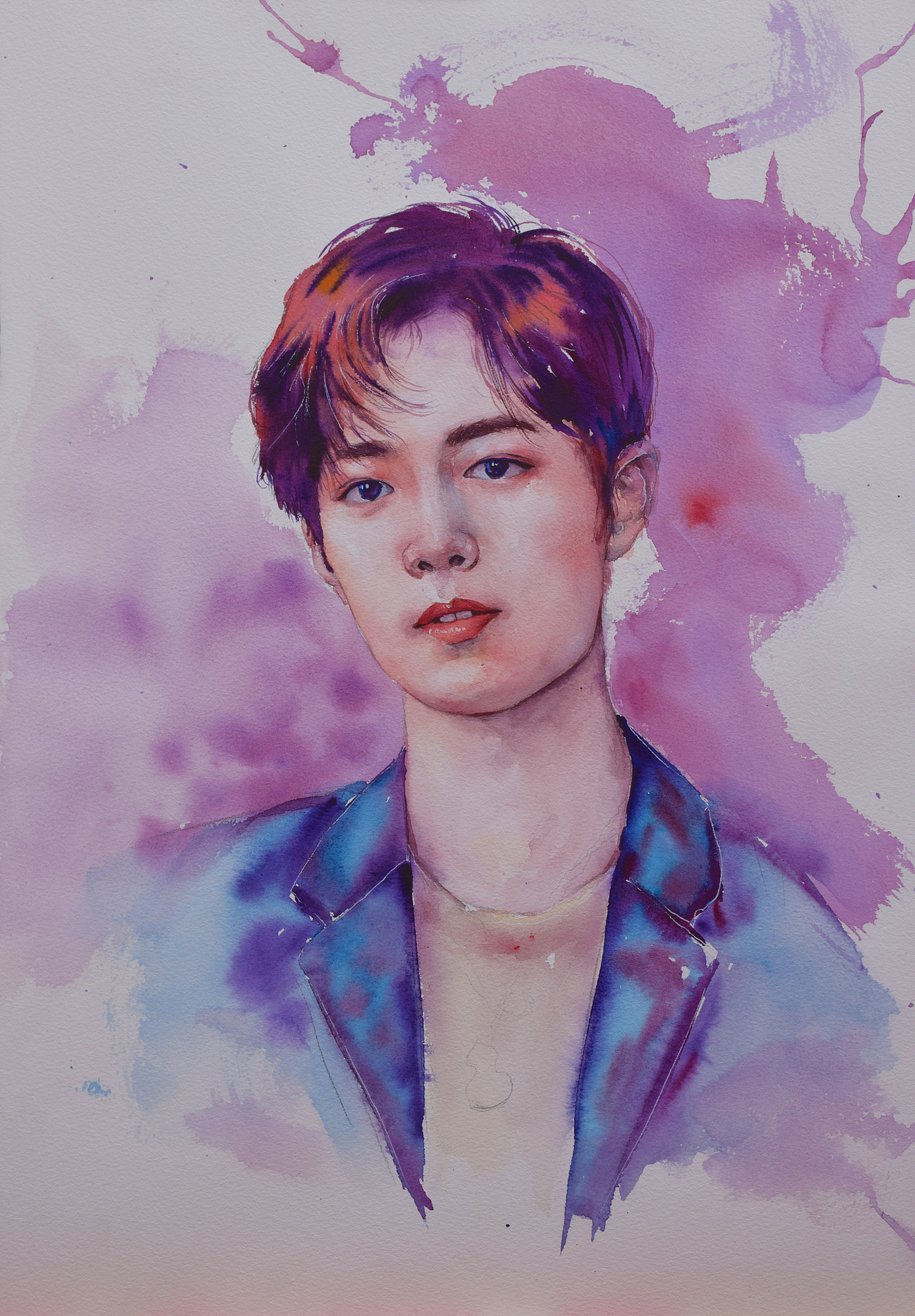 水彩明星头像
