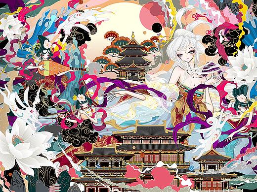 桂树花印霓虹 管他雕梁画栋 -中国娘.奔月