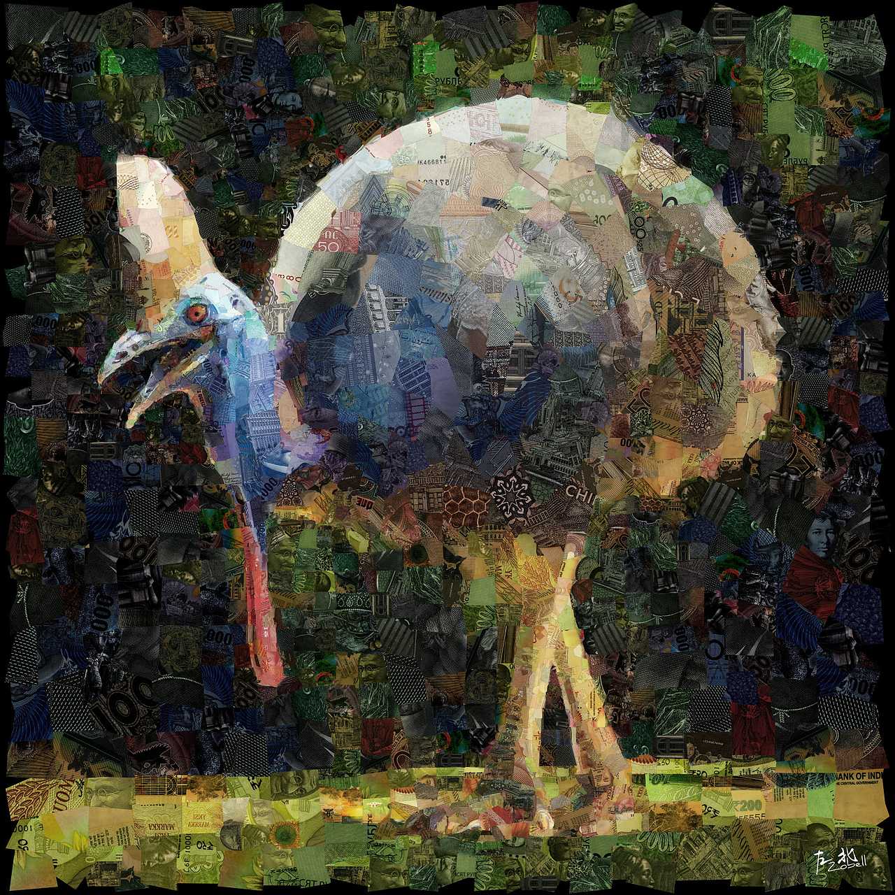 《资本的面目系列之鹤驼》（图ZMjgzNjQ4Njk2） - 艺术插画 - 站酷设计师左北Zoubii原创素材 - 站酷ZCOOL