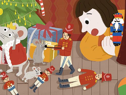 胡桃夹子（个人主页-ZMjg3MzMzODg=） - 儿童插画 - 站酷设计师阿卜阿卜原创素材 - 站酷ZCOOL