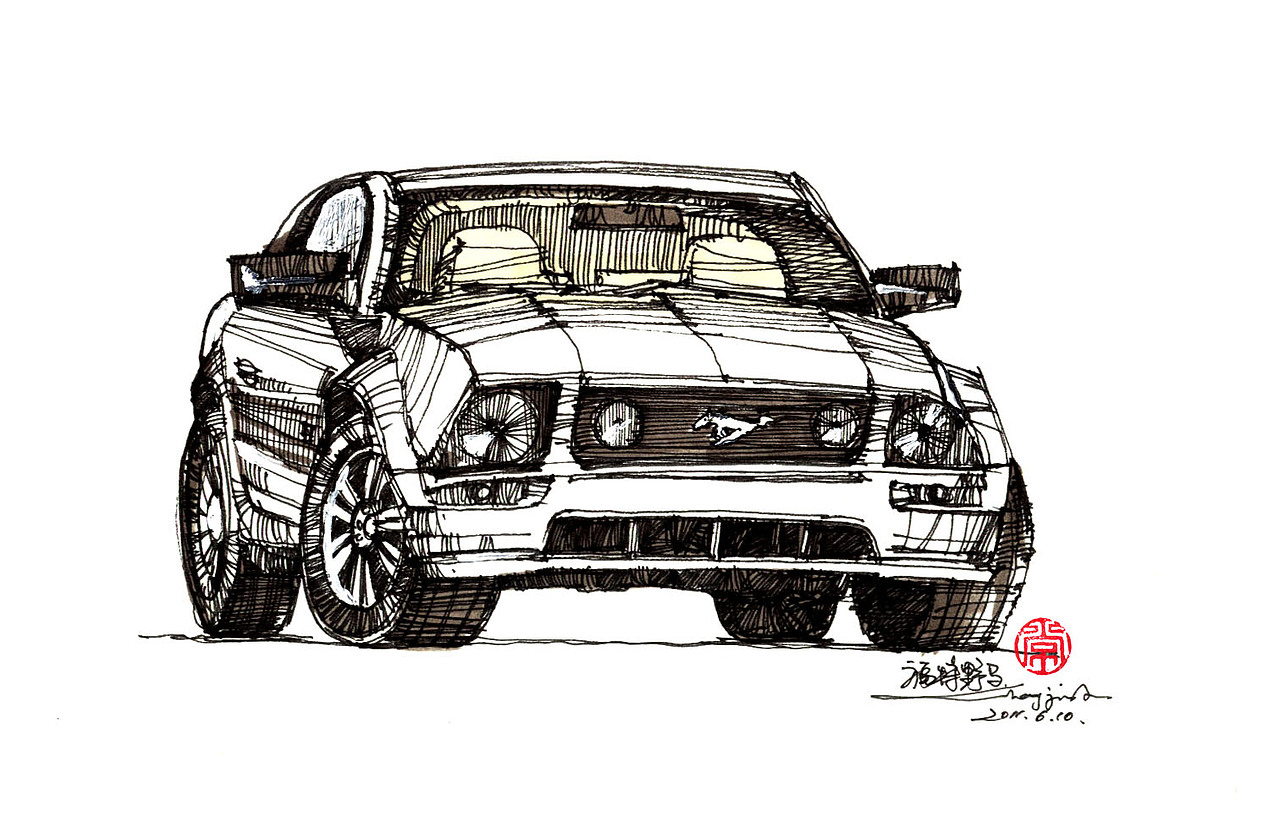 绘车丨轿车速写