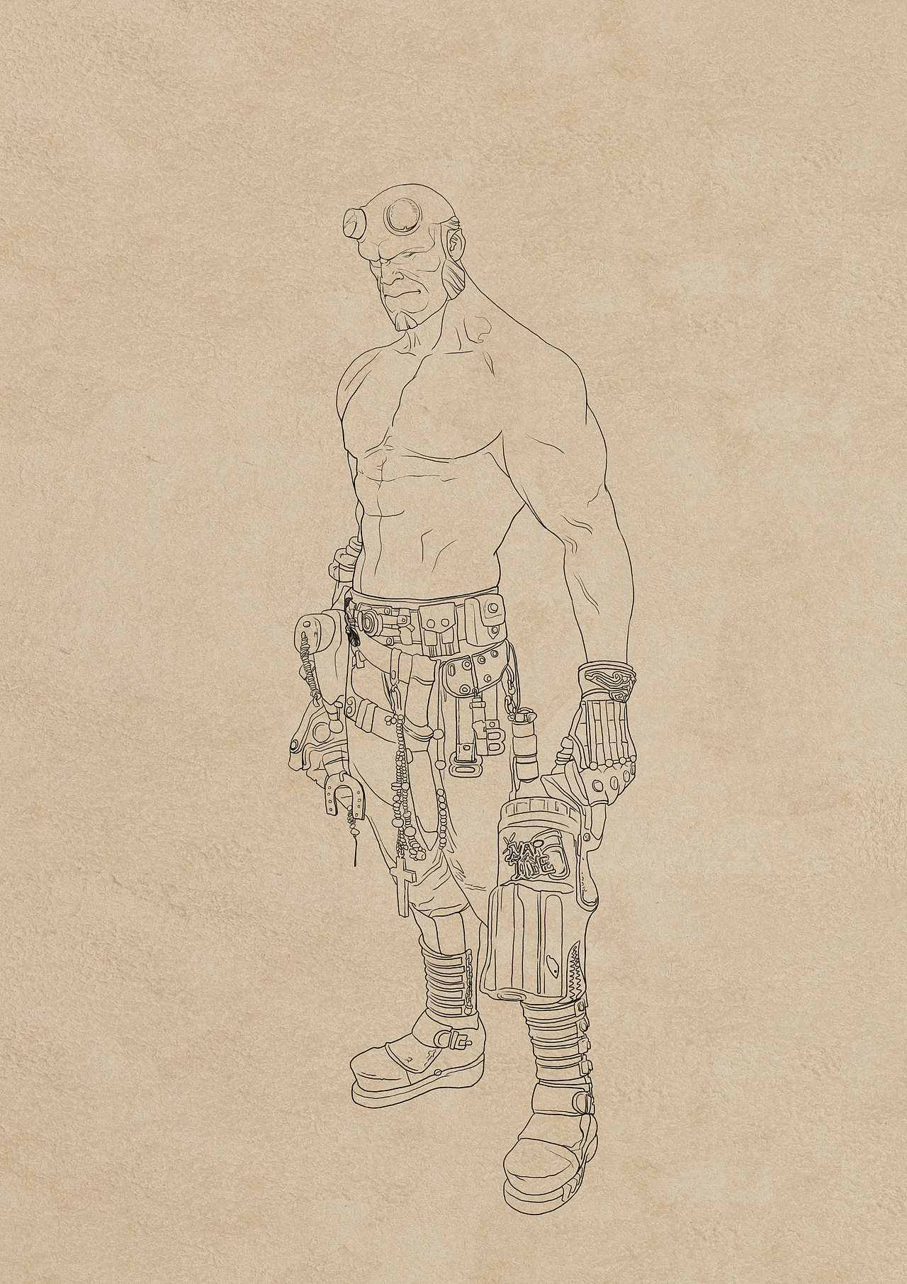 极恶-地狱男爵（图ZMzM1MTAzMzI=） - 创作习作 - 站酷设计师画画的金阳原创素材 - 站酷ZCOOL