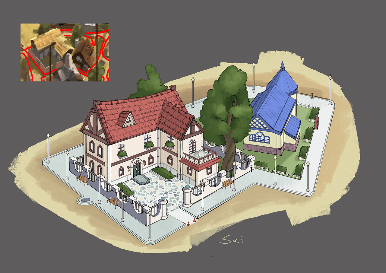 在公司画的场设（图ZMzY0MDE4NTY=） - 概念设定 - 站酷设计师孙西西原创素材 - 站酷ZCOOL