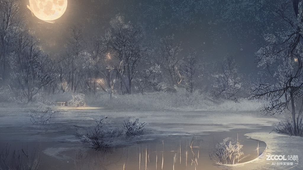 #AI创作实验室#月落乌啼霜满天江枫渔火对愁眠