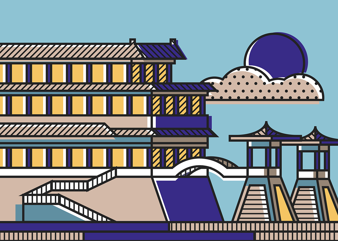 系列装饰画——西安|插画|商业插画|andrew856 - 原创作品 - 站酷