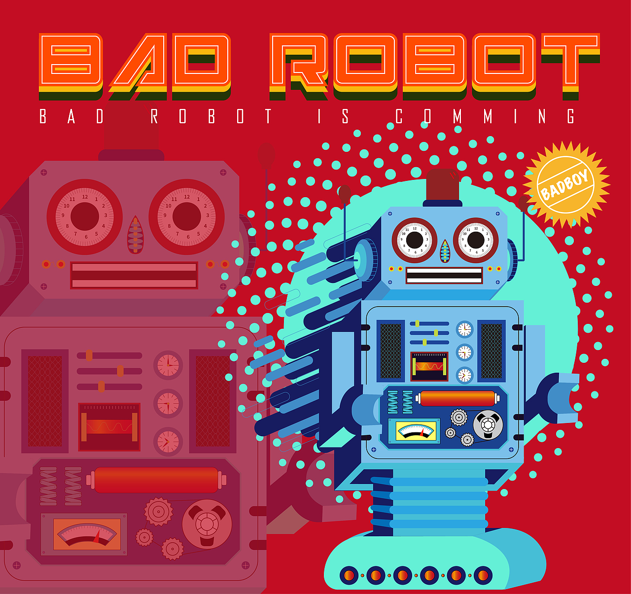 插画课作品  |  Bad Robot 蒸汽朋克机器人