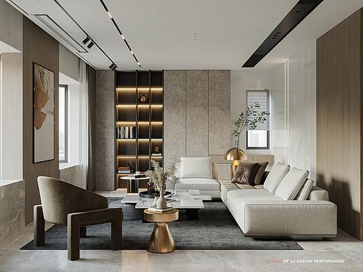 现代轻奢风格效果图