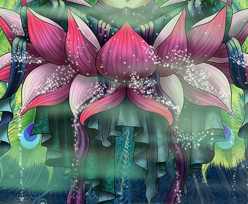 西游记人物普--佛母 孔雀大明王菩萨