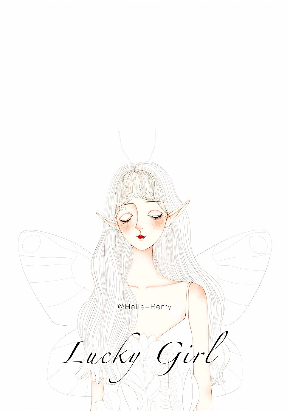 lucky girl# 四组旧稿的步骤图