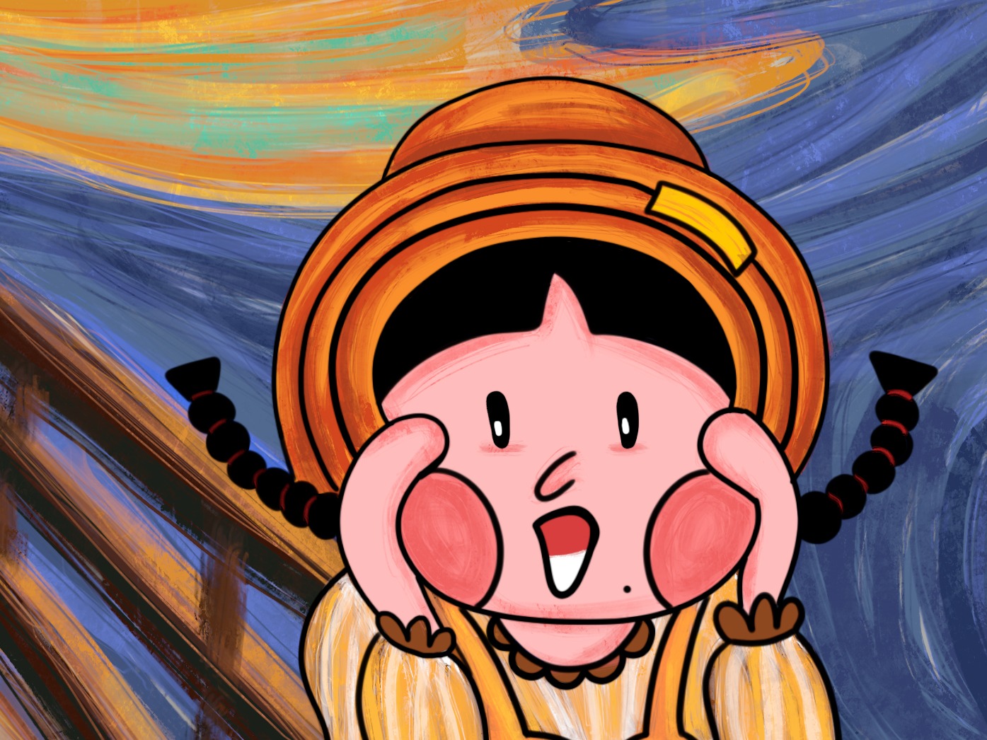 小肉羊名画演绎系列——《蒙娜丽莎的微笑》|插画|儿童插画|小肉羊的奇幻世界 - 原创作品 - 站酷 (ZCOOL)