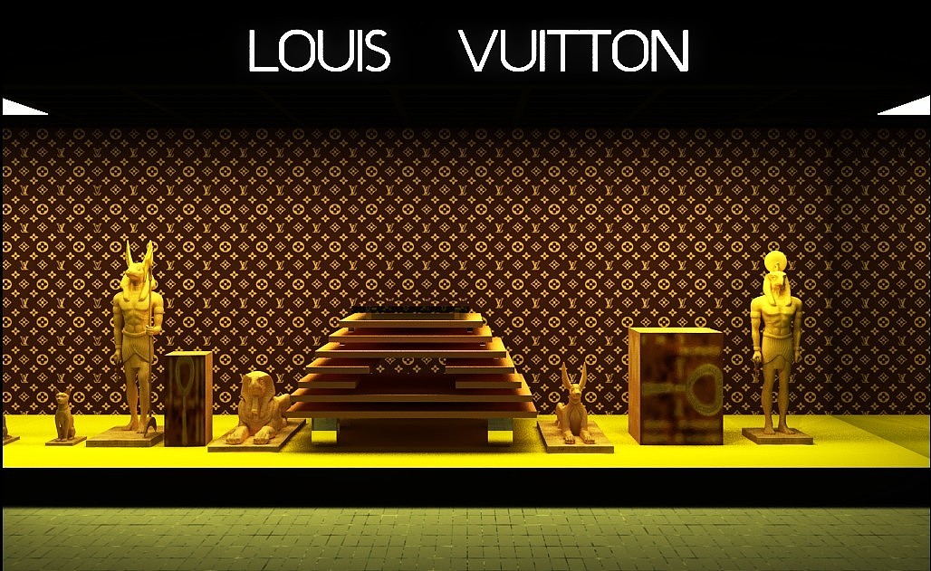 LV橱窗设计（埃及风尚）（图ZMzEzNTU4MA==） - 其他三维 - 站酷设计师Lupinghua原创素材 - 站酷ZCOOL