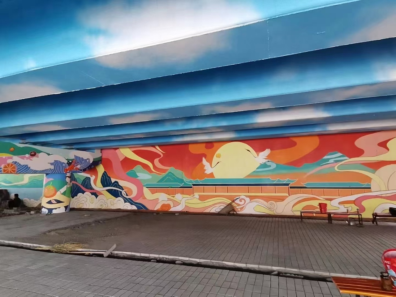 山西大同桥洞彩绘