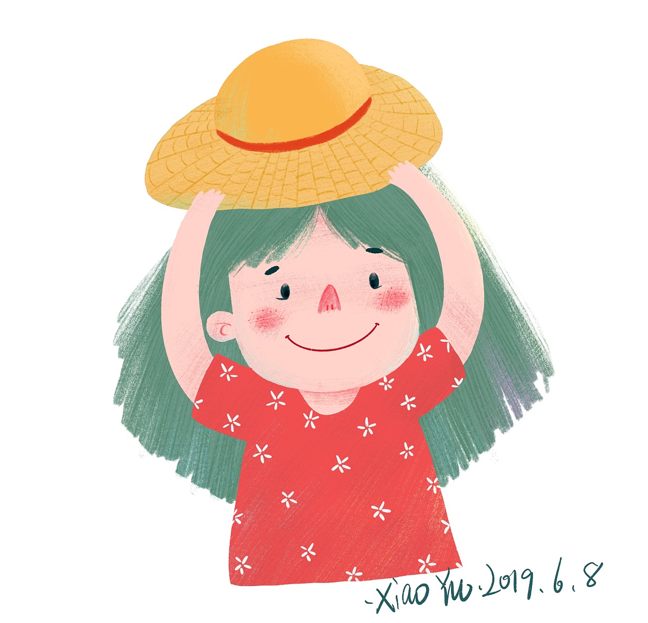 小草帽|插画|儿童插画|小小玉123 - 原创作品 - 站酷 (zcool)