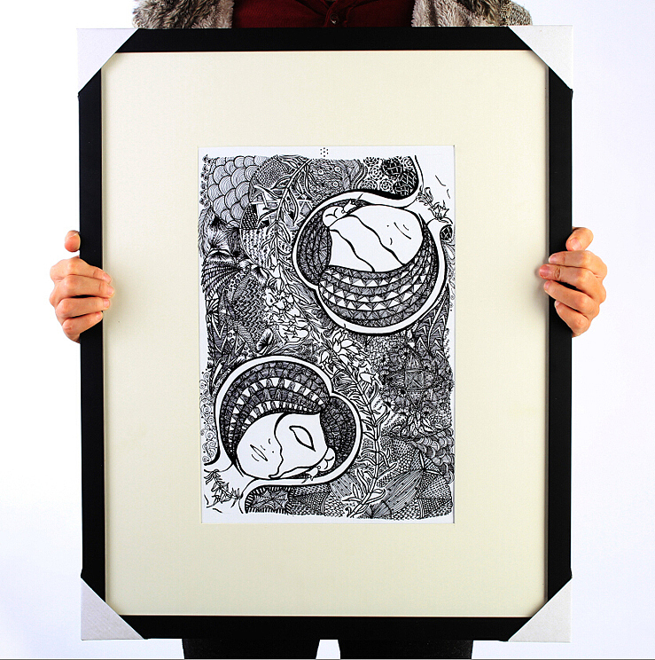 《花·女子》系列装饰插画成品和相关衍生品（图ZNjU0NDIyMzI=） - 艺术插画 - 站酷设计师肥_小鱼原创素材 - 站酷ZCOOL