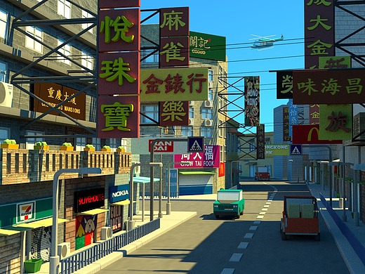 maya课程作业《老香港》