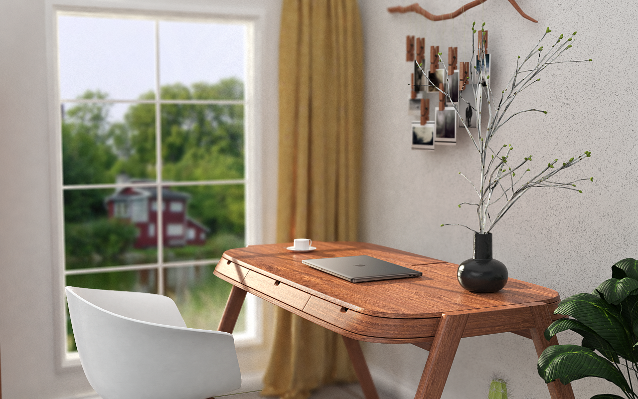 第一次渲染室内的场景 角度借鉴了一些 "mr_孔"大佬 的图 软件: key