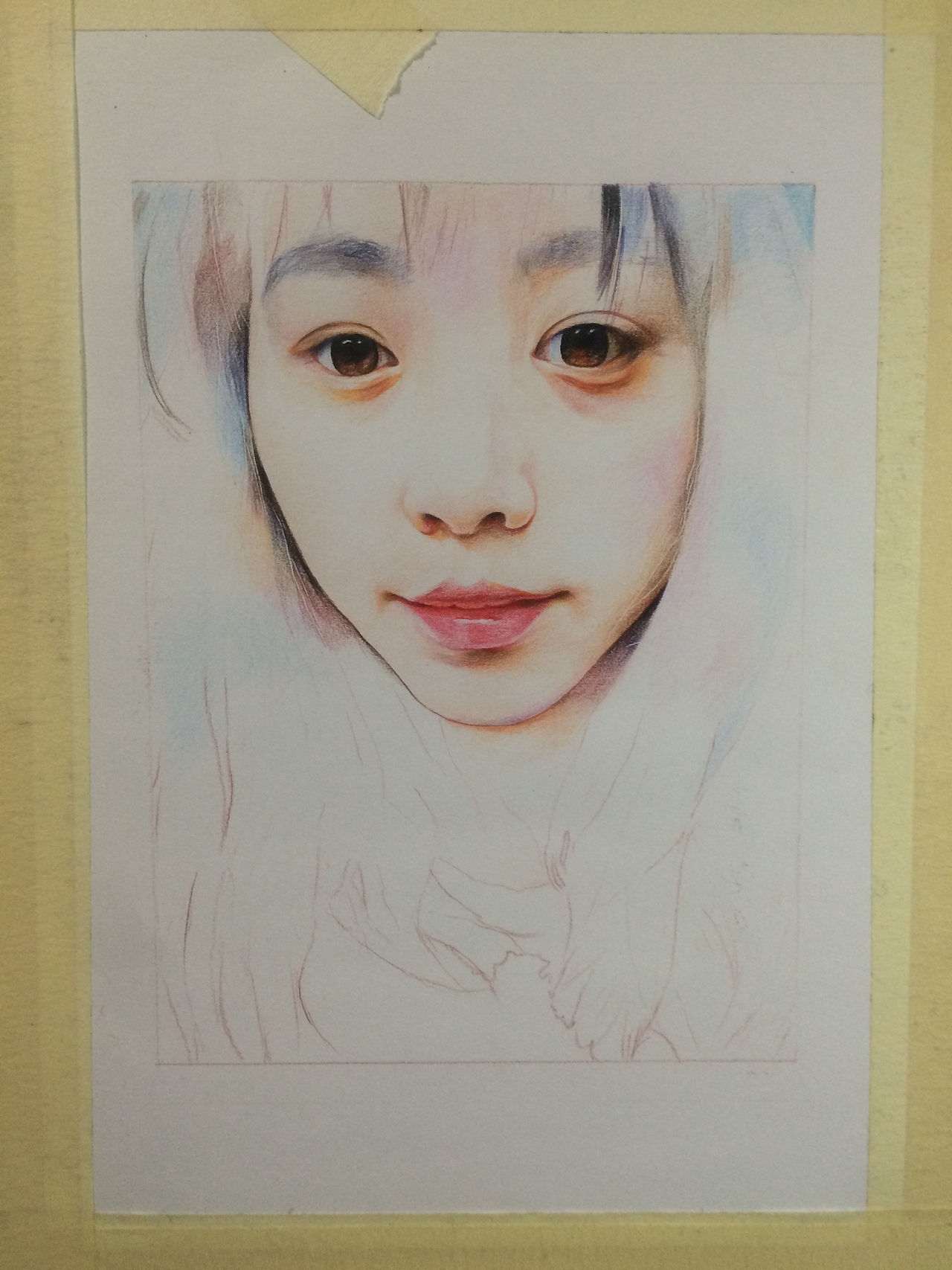 纸本彩铅 肖像定制（图ZNDM0ODcxMTI=） - 绘画 - 站酷设计师路加水彩原创素材 - 站酷ZCOOL