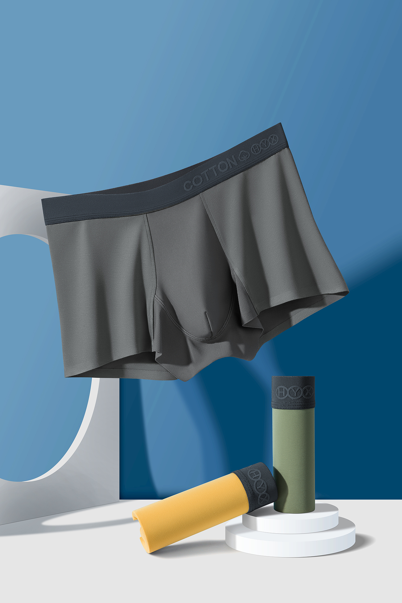 男士内裤摄影丨 男士内衣静物平铺拍摄