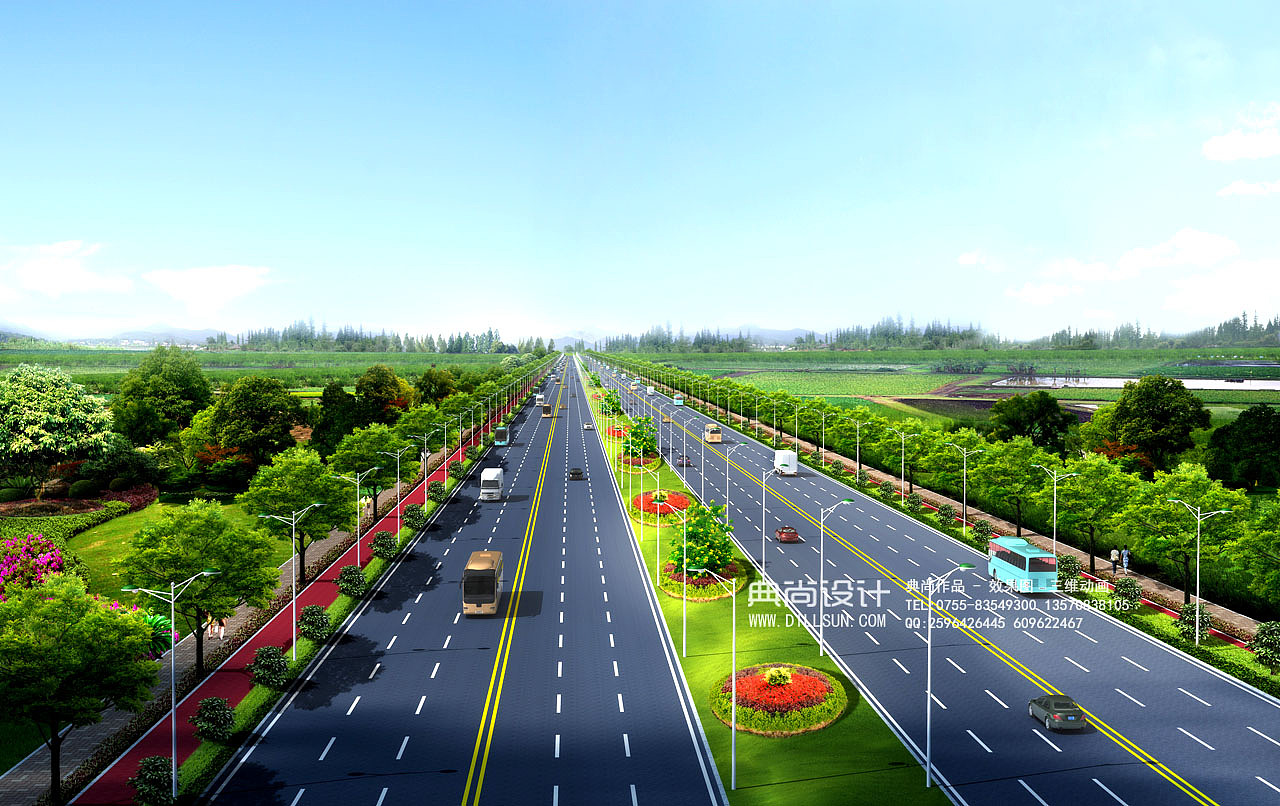 道路景观效果图3