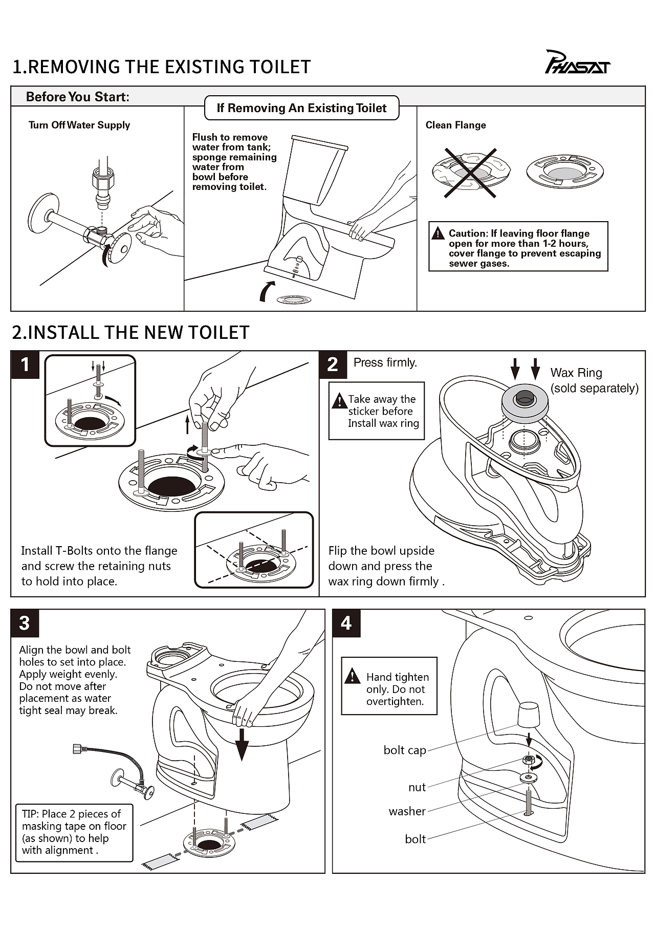 外贸 分体马桶安装步骤