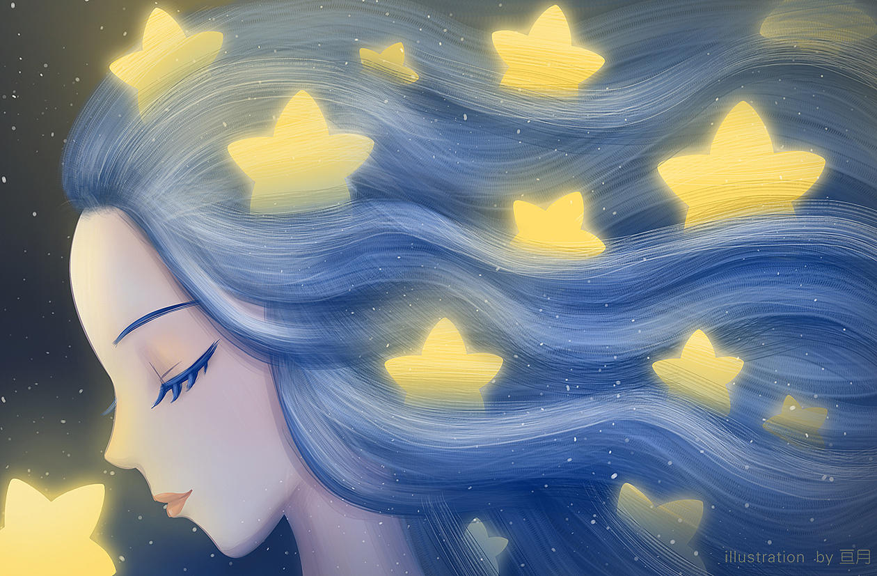 星星|插画|创作习作|亘月 - 原创作品 - 站酷 (zcool)