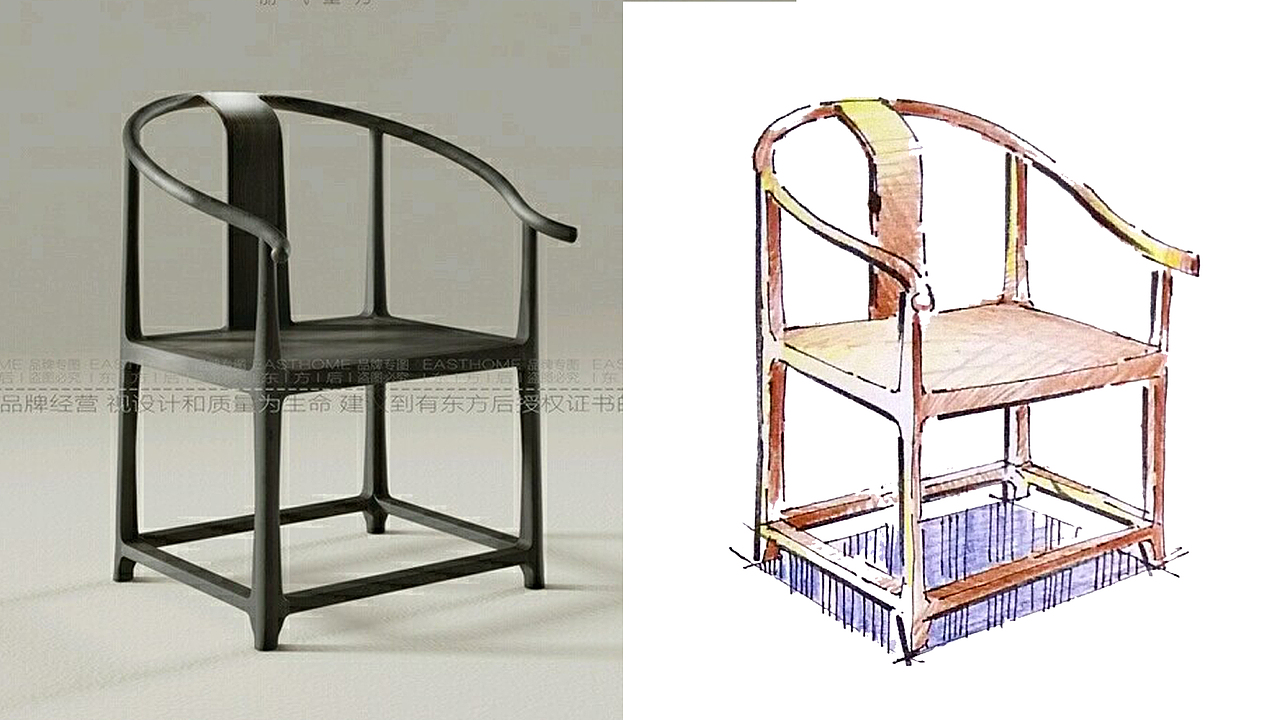 手绘家具快速表现(内附实景图参照)