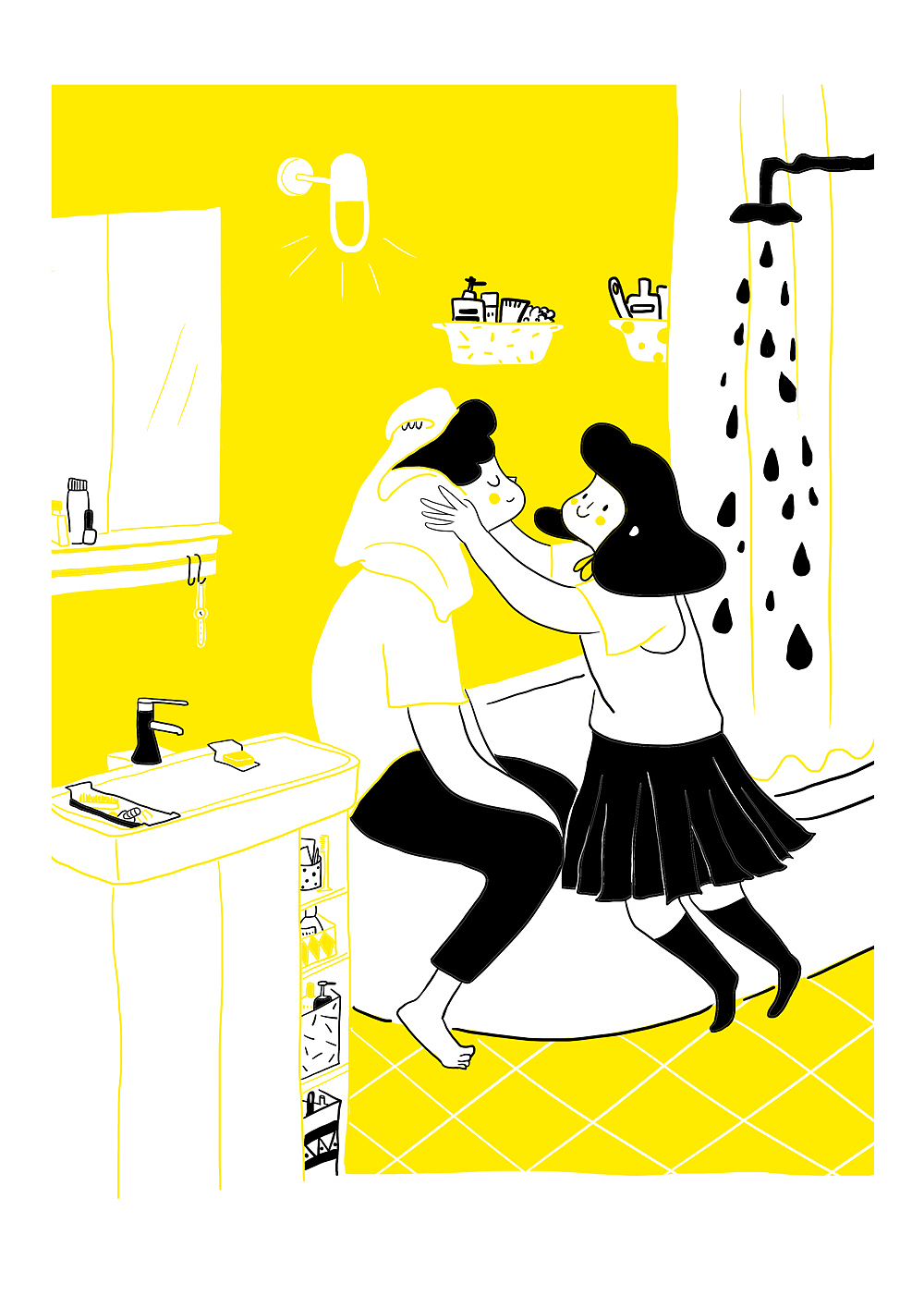 《WE》- 单幅（图ZOTI0NDI2MDA=） - 单幅漫画 - 站酷设计师叁吉SANGI原创素材 - 站酷ZCOOL