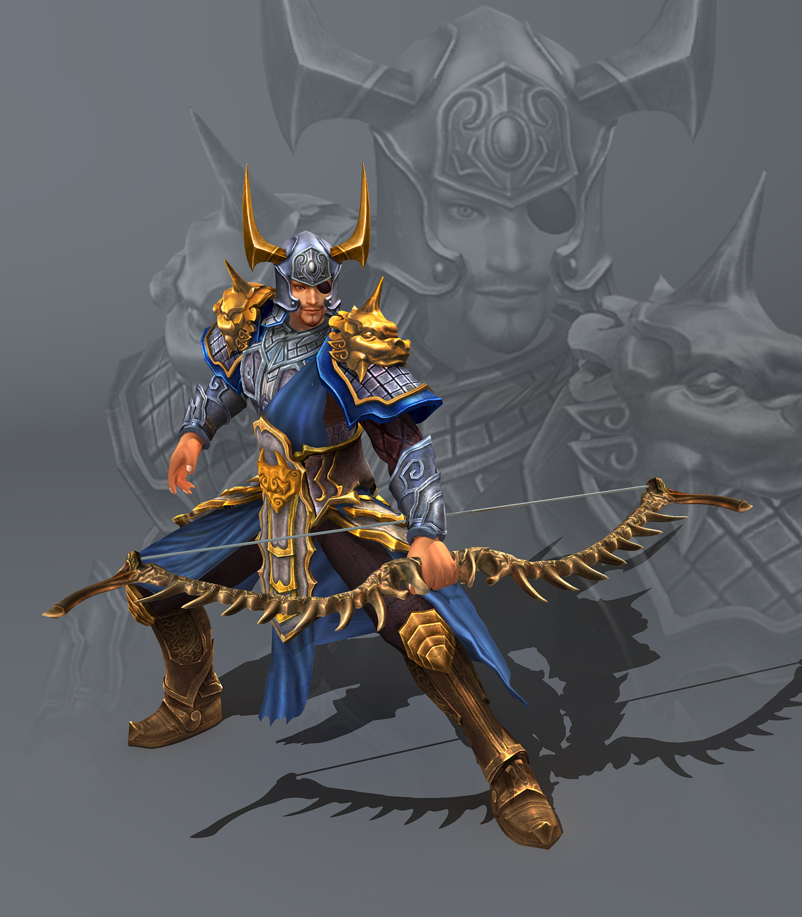 武将夏侯惇|三维|人物/生物|云游者f - 原创作品 - 站酷 (zcool)