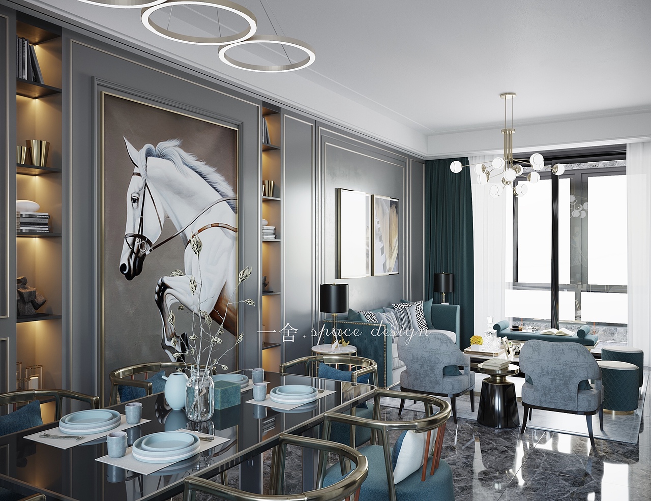 碧染 | 轻奢（图ZMTc1NTU3NzY0） - 家装设计 - 站酷设计师一舍空间表现原创素材 - 站酷ZCOOL