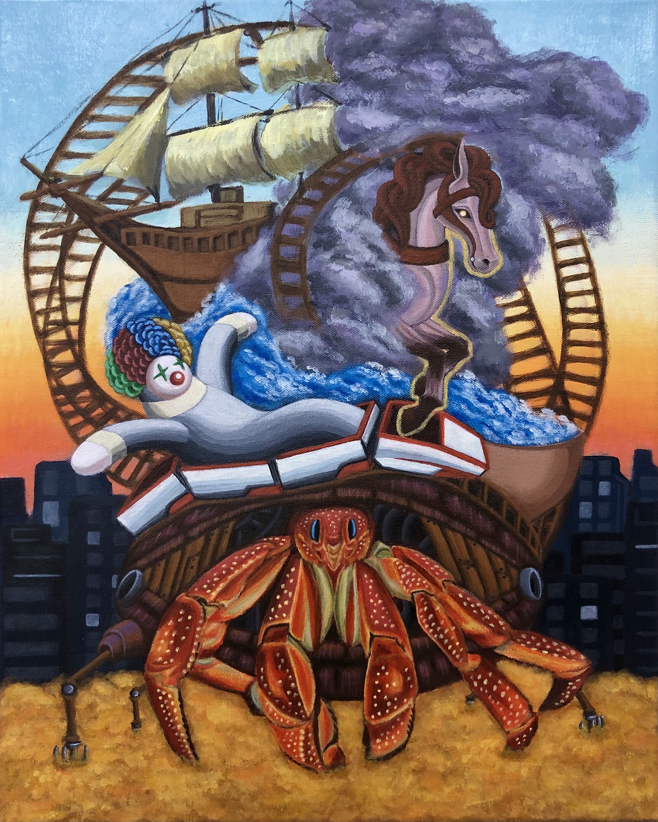 “再造之物”系列二《粉饰》（图ZMzE5NzkzMTg4） - 艺术插画 - 站酷设计师陈臻_原创素材 - 站酷ZCOOL