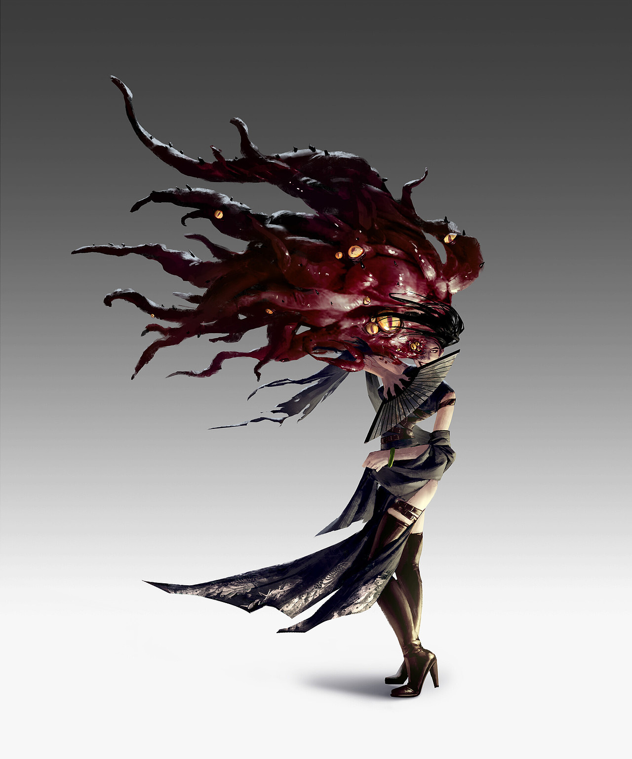 肿胀之女|插画|游戏原画|二甩甩_原创作品-站酷zcool