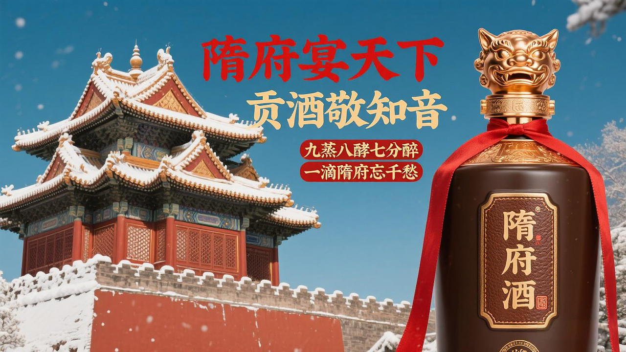 隋府贡酒广告设计