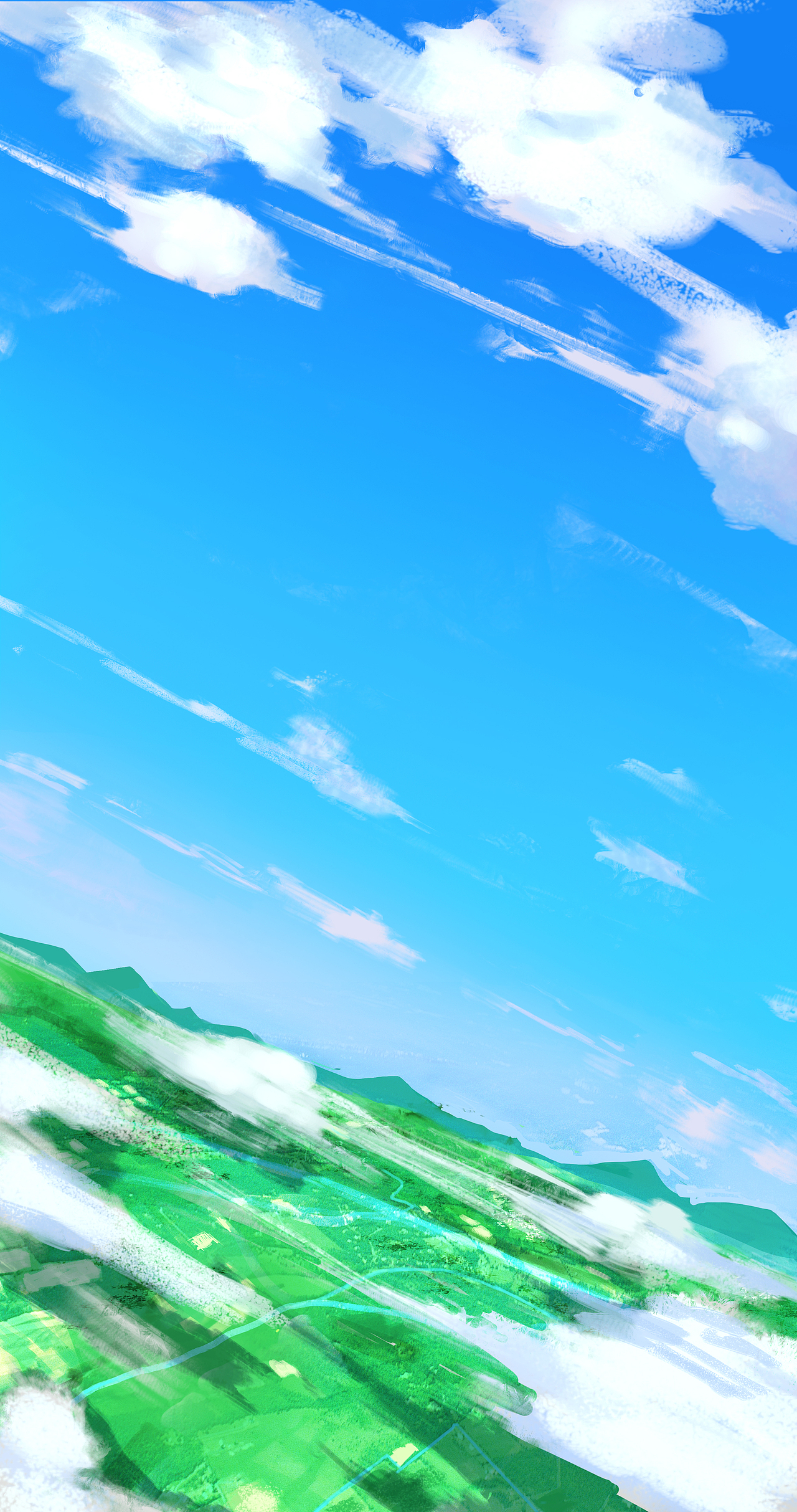 青空原野|插画|艺术插画|雪化雨寒_原创作品-站酷zcool