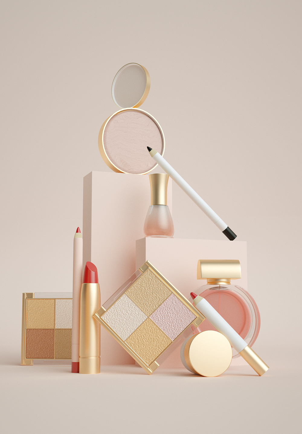 化妆品建模渲染 - 原创作品 - 站酷(zcool)