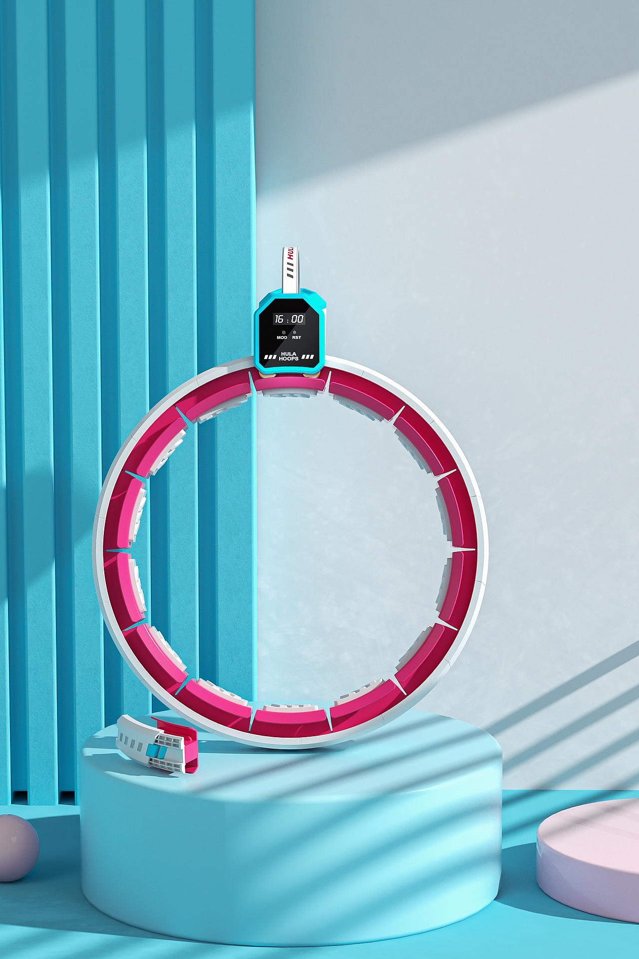 HULA HOOPS呼啦圈产品渲染