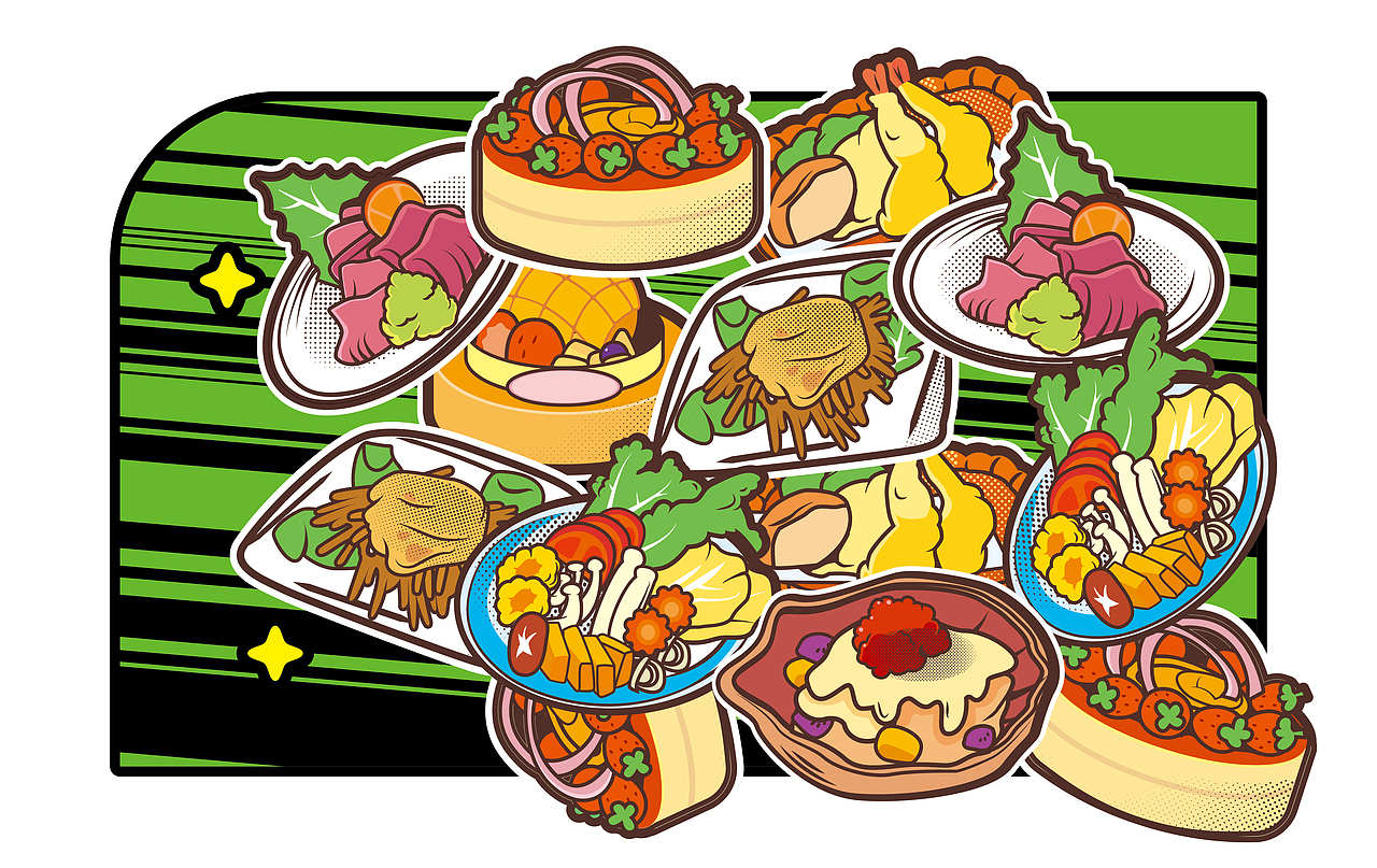 美食插画