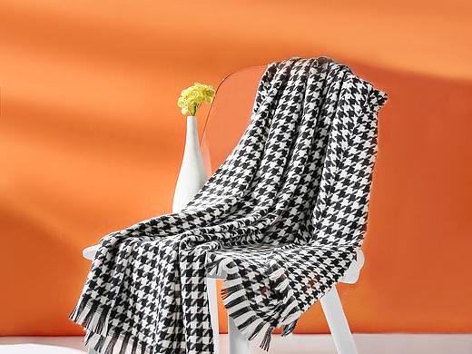 复古千鸟纹围巾