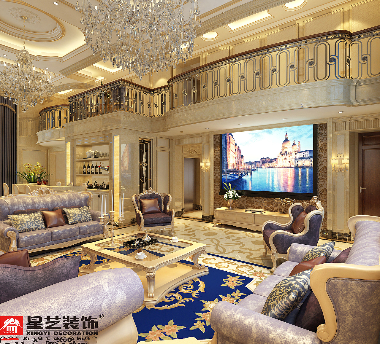 贵阳保利公园500平独栋别墅欧式风格装修设计！（图ZMTE2ODYxNTA4） - 家装设计 - 站酷设计师贵阳装修公司排名原创素材 - 站酷ZCOOL