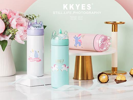 少女心中的飞马梦 卡通水杯可爱茶杯 静物拍摄南京摄影